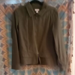 Christopher & Banks Olive Utility Jacket